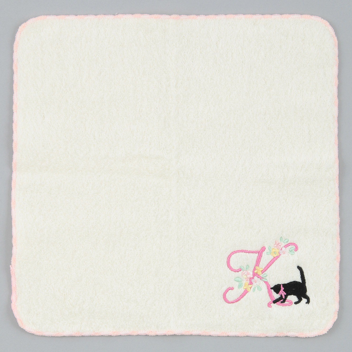 ふわふわ無撚糸ハンカチ猫とイニシャル - 画像7