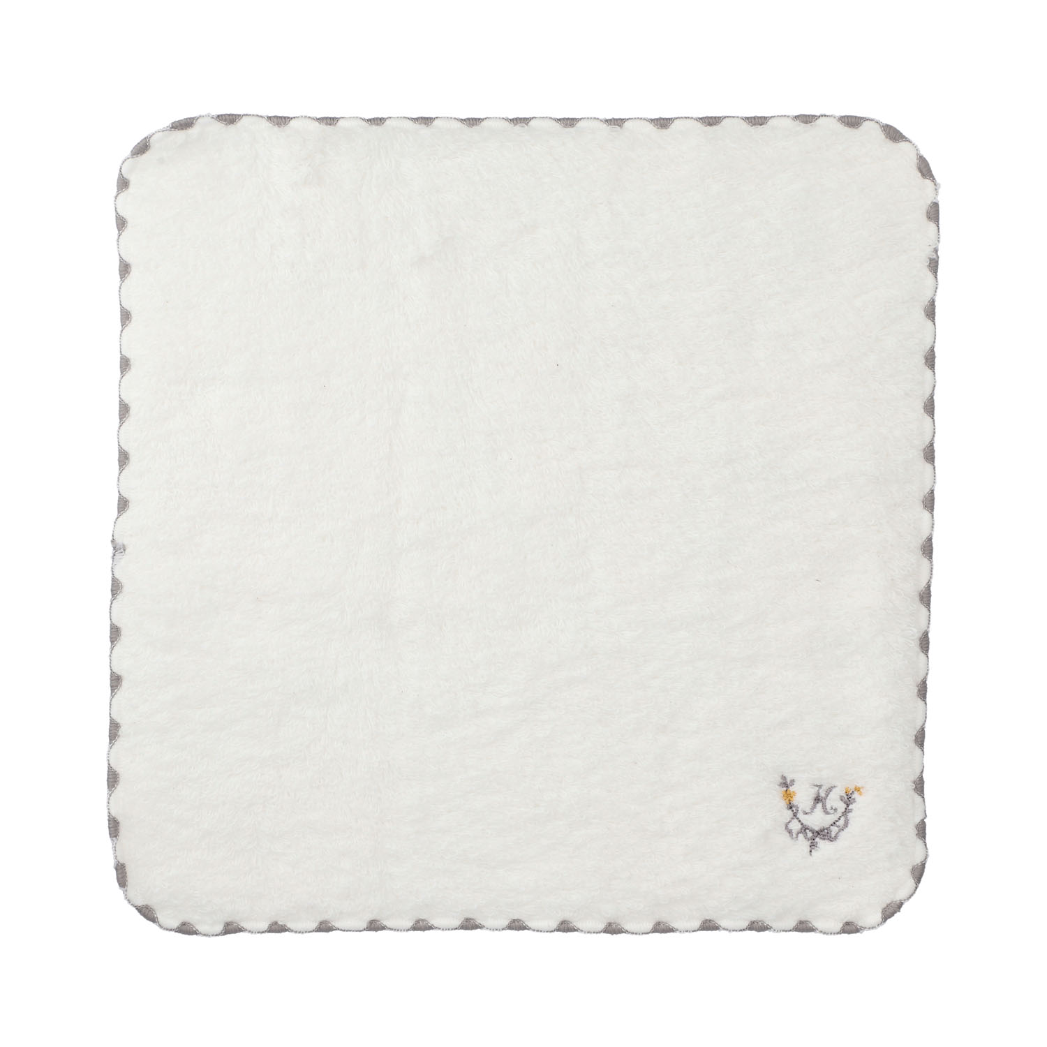 リボンイニシャルワンポイント刺繍タオルハンカチ - 画像5