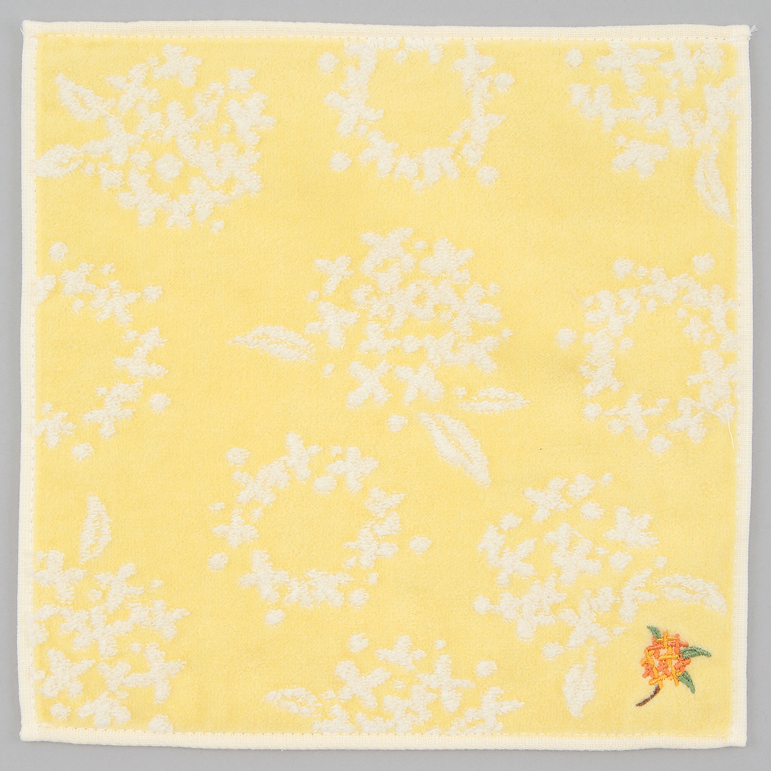 無撚糸ミニタオルハンカチ 金木犀 - 画像2