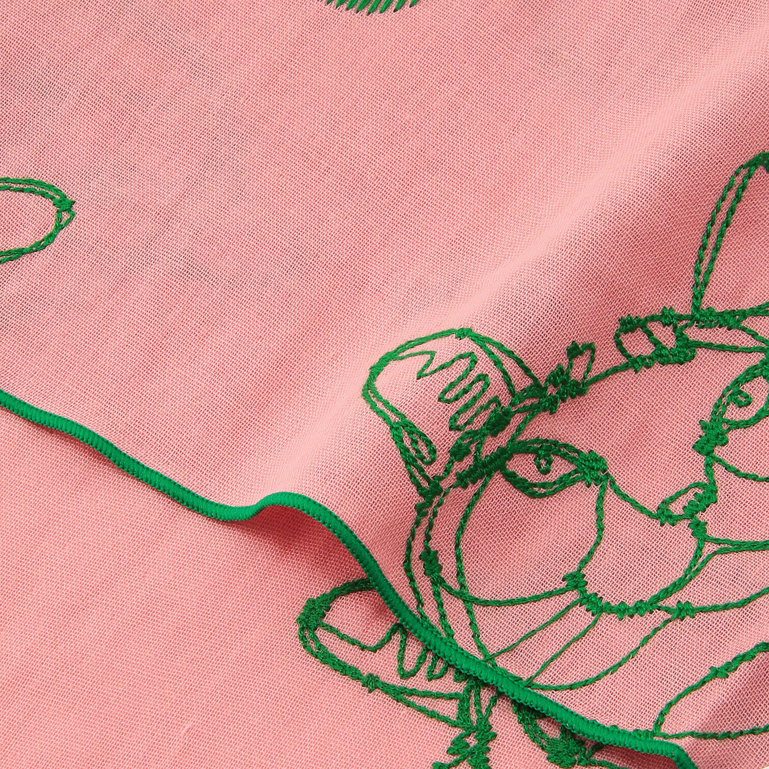 ＋HAyU fabric ～CAT～ 綿100％ダブルガーゼ刺繍ハンカチ - 画像5