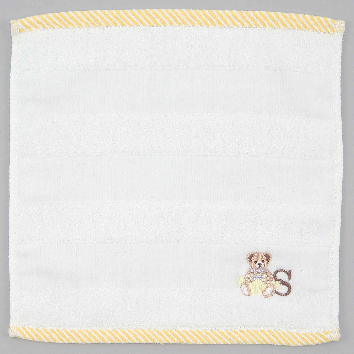 イニシャル刺繍タオルハンカチ クマ - 画像11