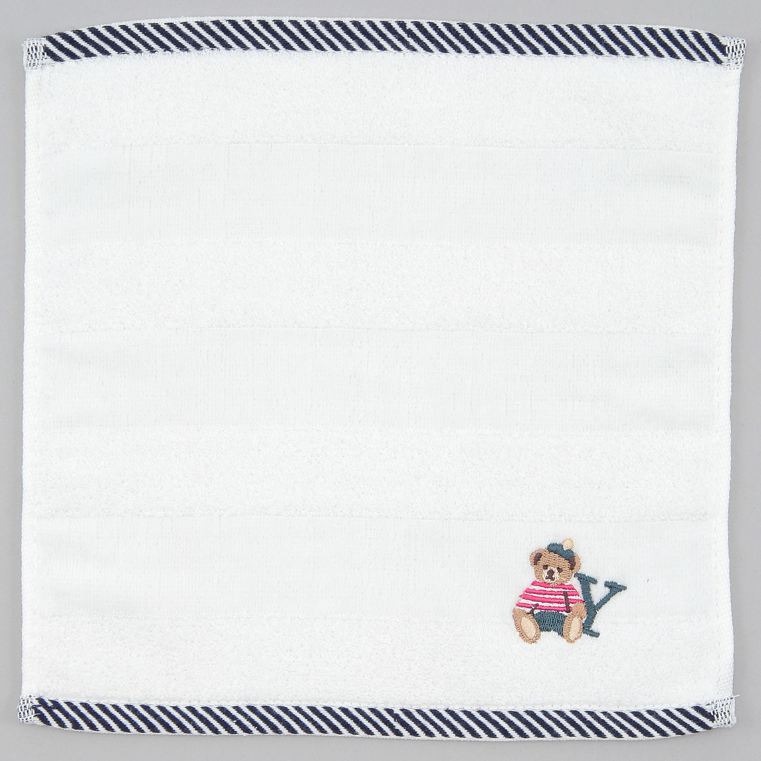 イニシャル刺繍タオルハンカチ クマ - 画像13