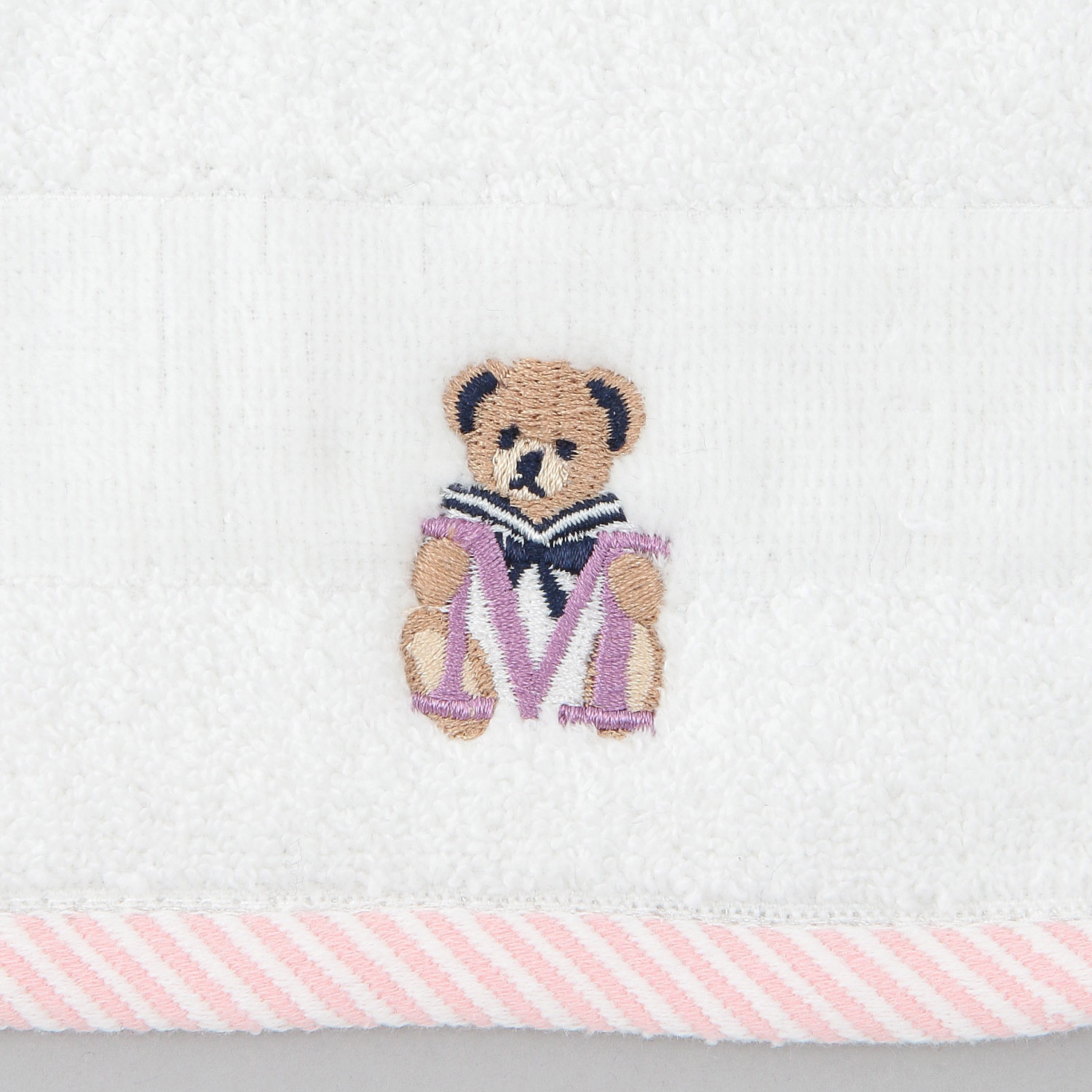 イニシャル刺繍タオルハンカチ クマ - 画像8