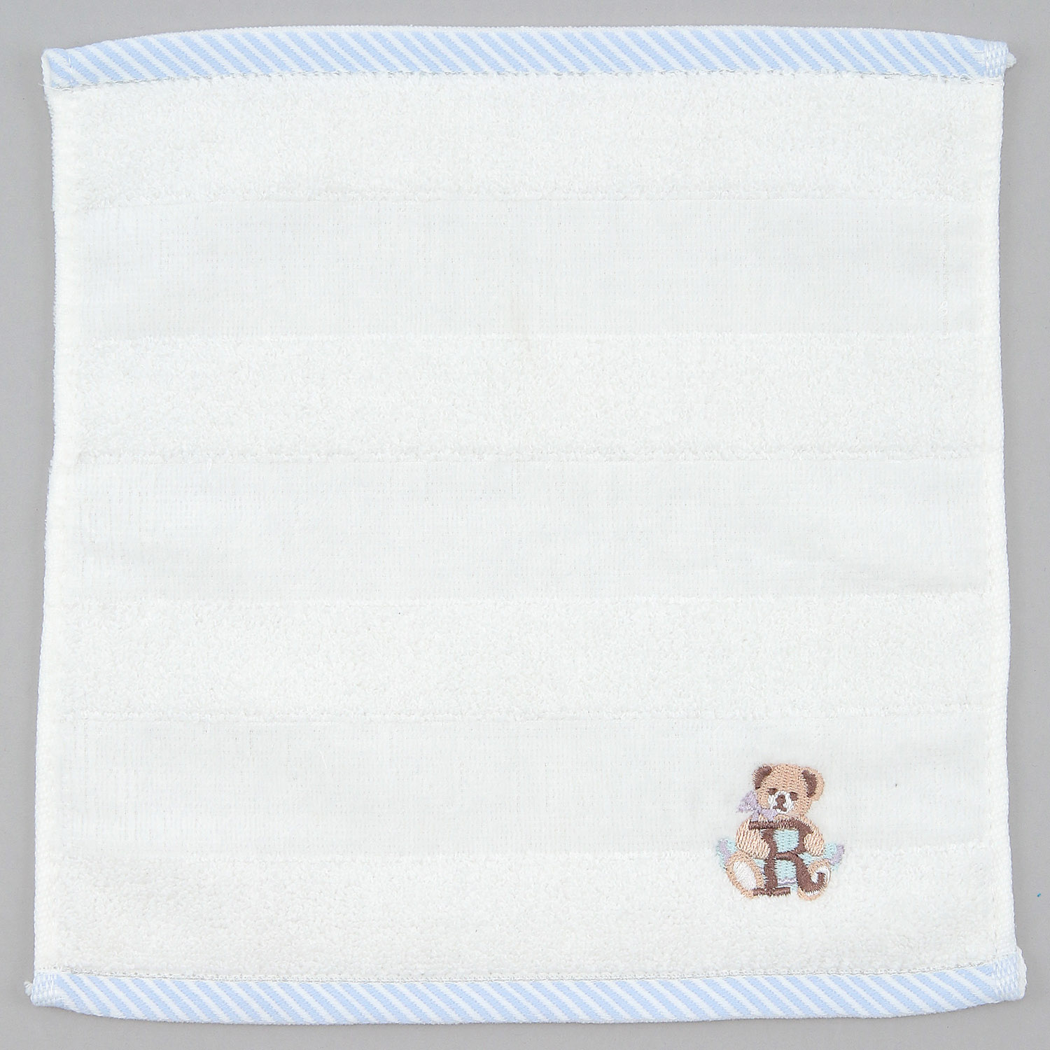 イニシャル刺繍タオルハンカチ クマ - 画像9