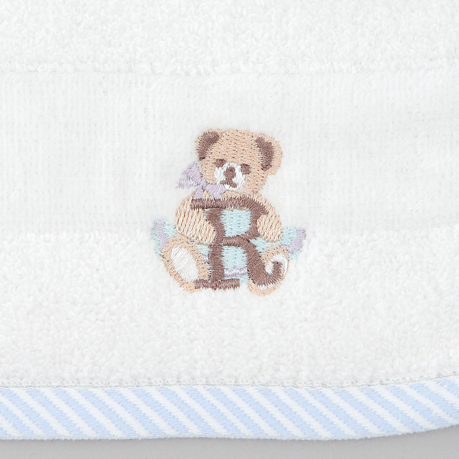 イニシャル刺繍タオルハンカチ クマ - 画像10