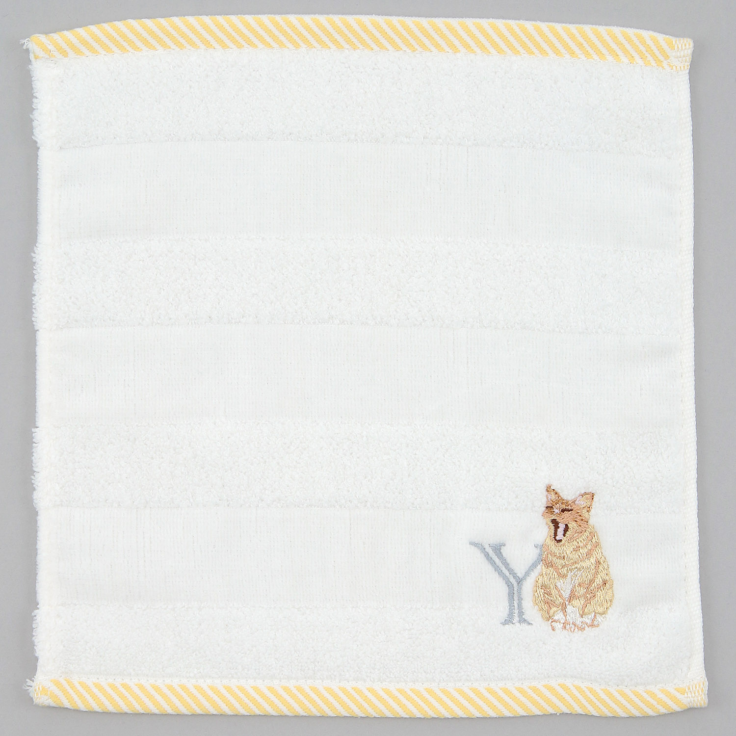 イニシャル刺繍タオルハンカチ ネコ - 画像12