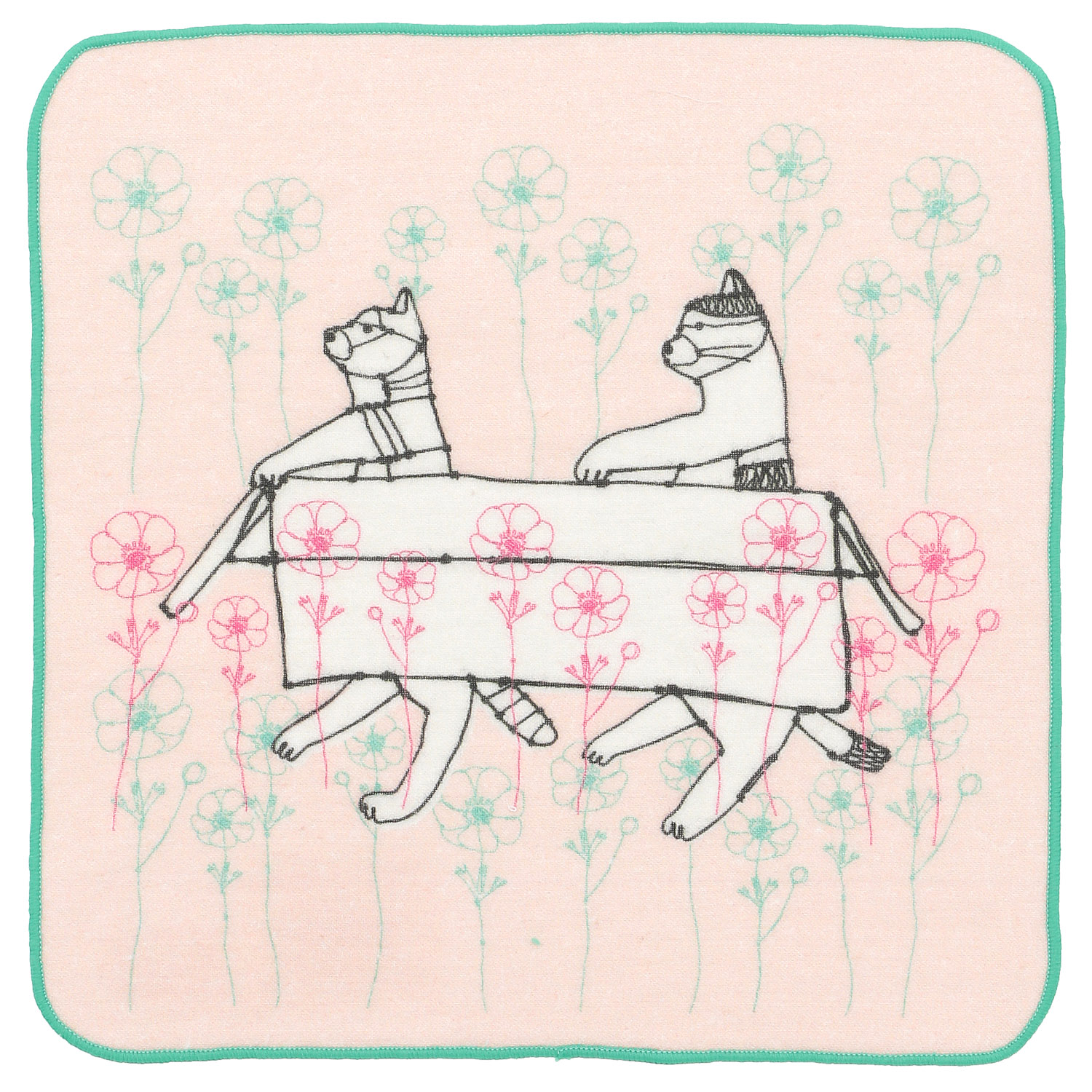 ＋HAyU fabric  ガーゼタオルハンカチ - 画像3