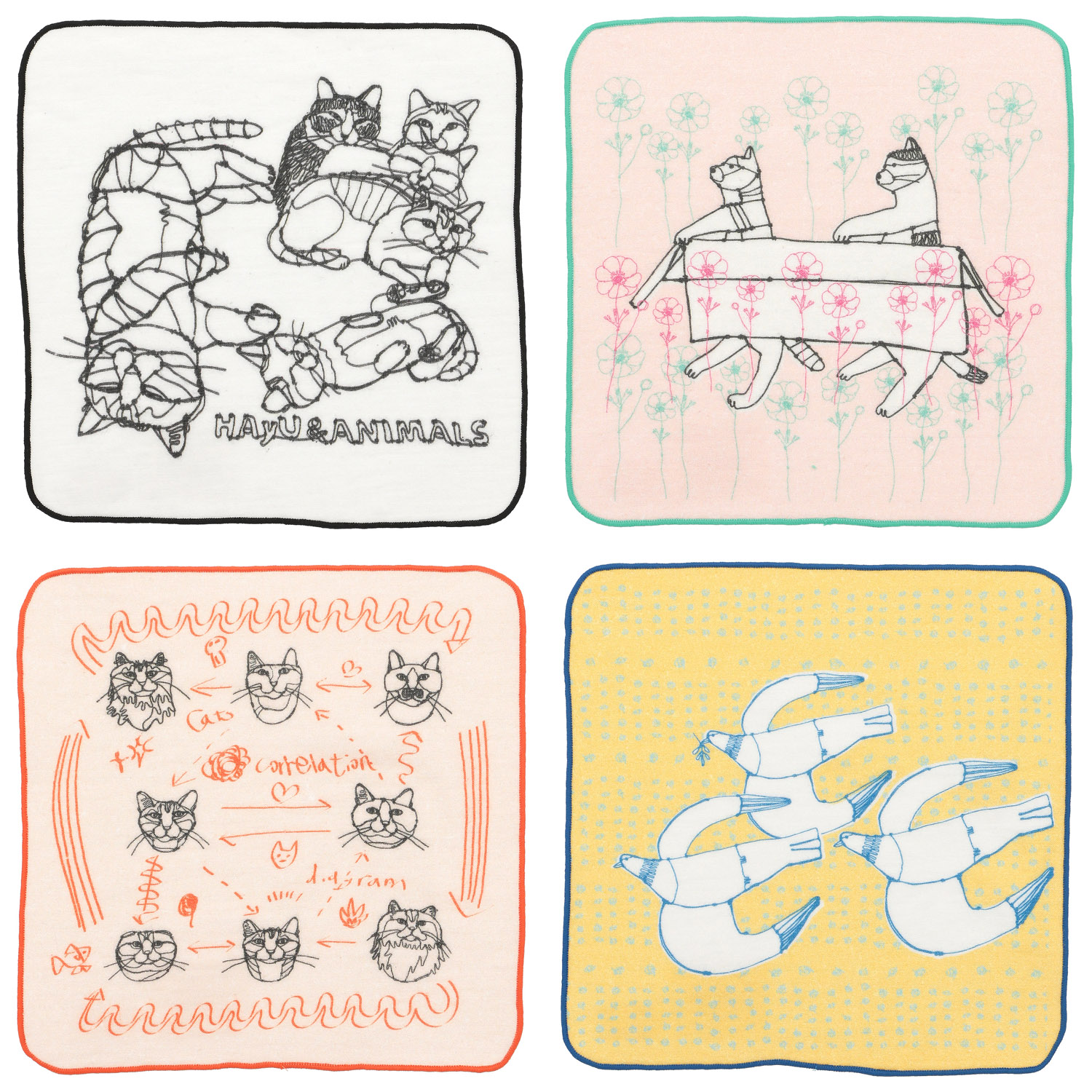 ＋HAyU fabric  ガーゼタオルハンカチ