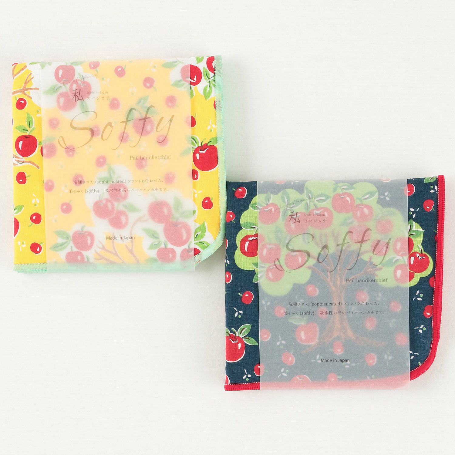soffy りんご パイルハンカチ - 画像1