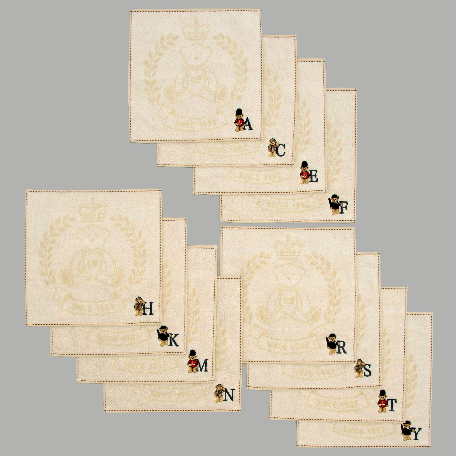 【納期未定】GBT イニシャルタオルハンカチ - 画像1