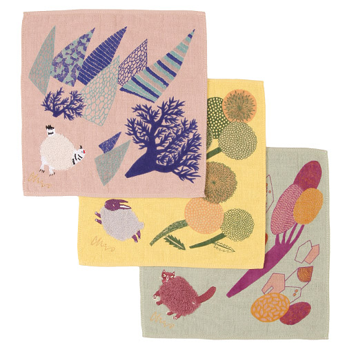 moritaMiW モコモコドウブツハンカチ - 画像1