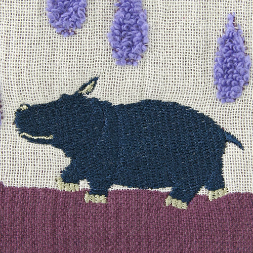 moritaMiW タオルハンカチ カバと静かな雨 - 画像2