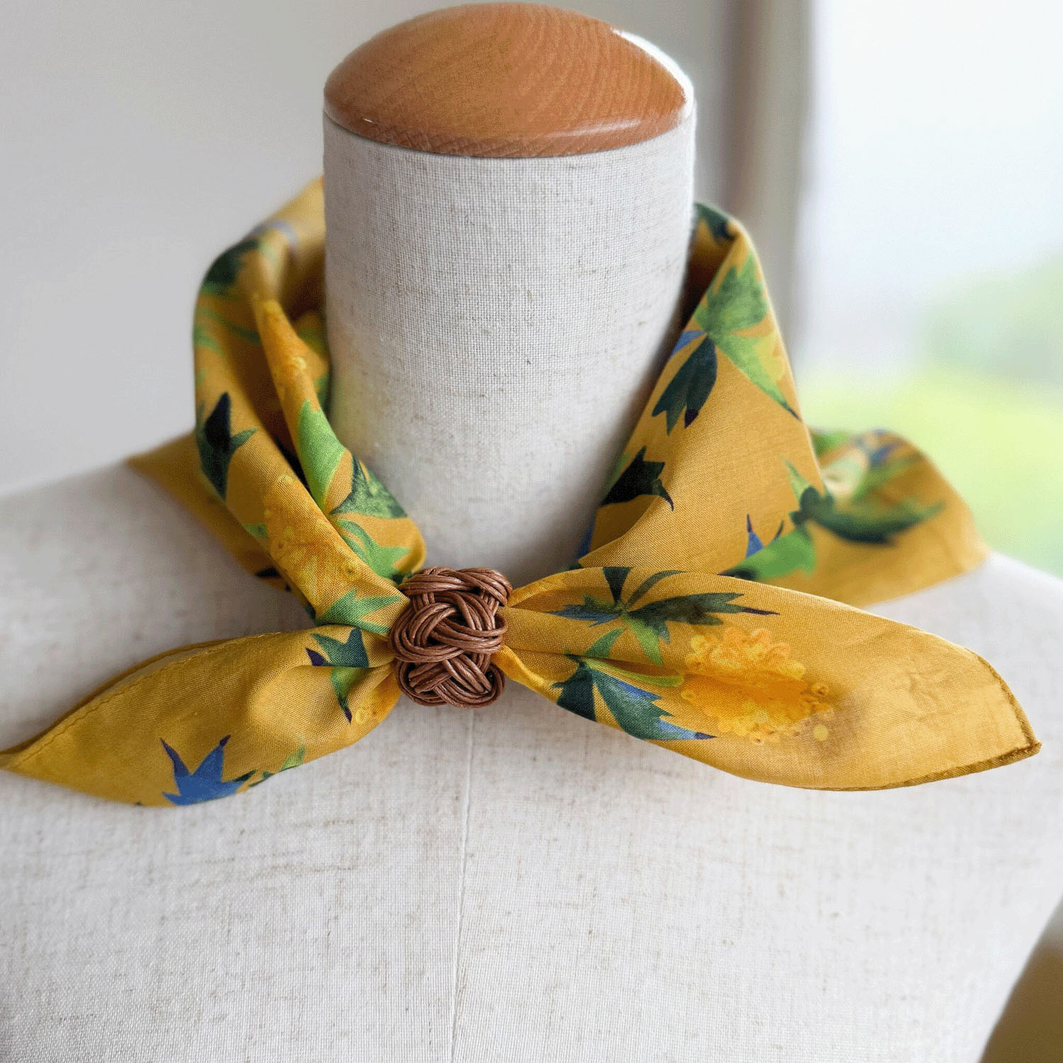 miyaco スカーフにもなる水彩画 ハンカチ TANPOPO - 画像4