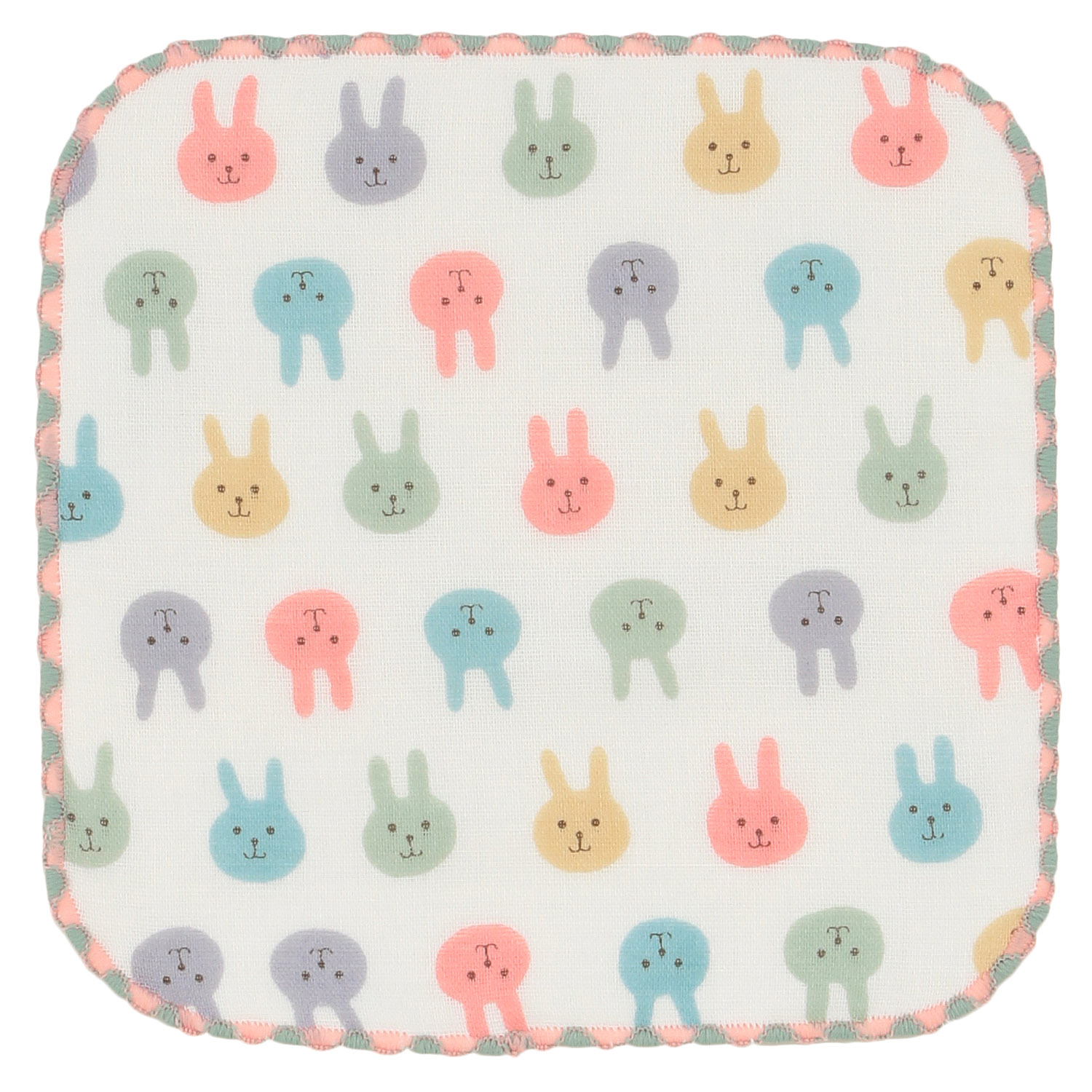 【お取り寄せ】COCOWALK ミニハンカチ ウサギ - 画像1