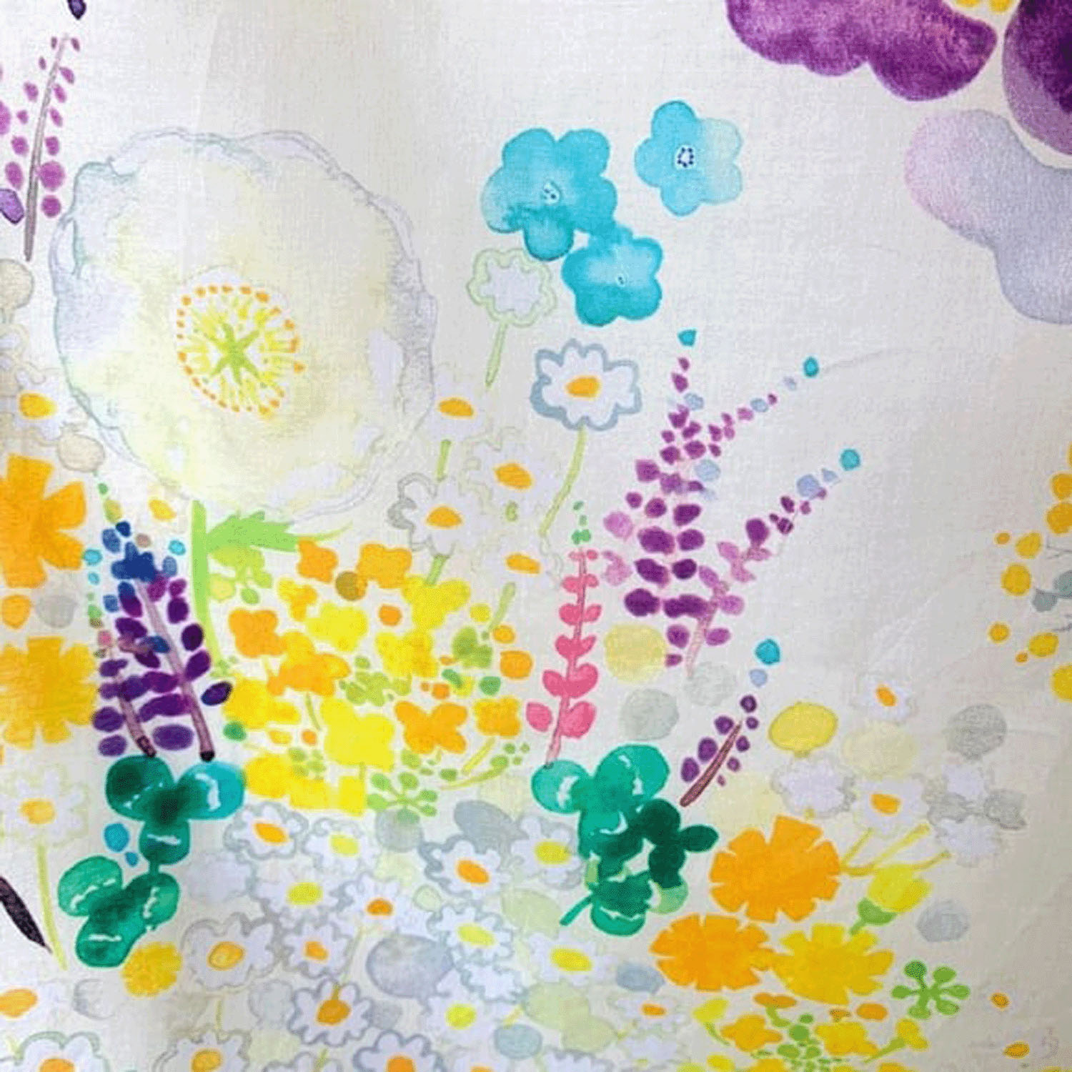 miyaco スカーフにもなる水彩画 ハンカチ  春を待ってる - 画像3