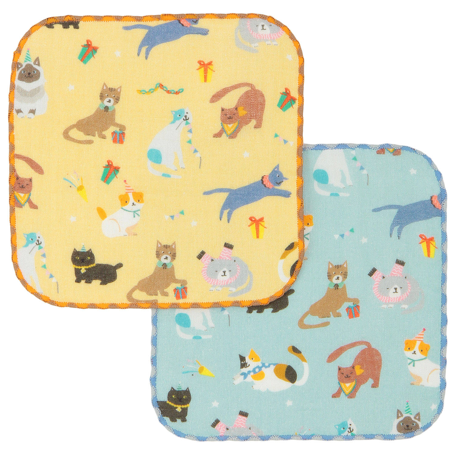 COCOWALK ミニハンカチ ぱーてぃーにゃんこ - 画像1