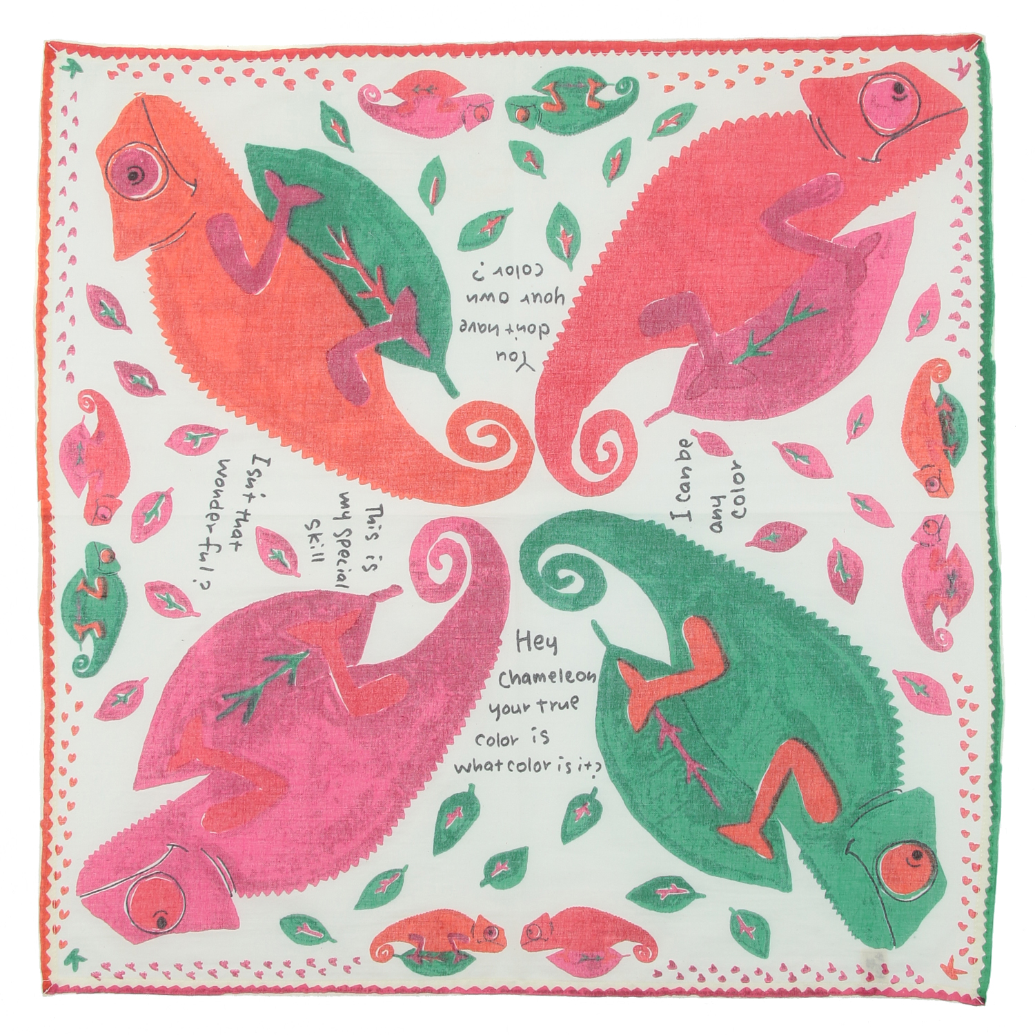 KILKI  インド綿ハンカチ カメレオン - 画像2