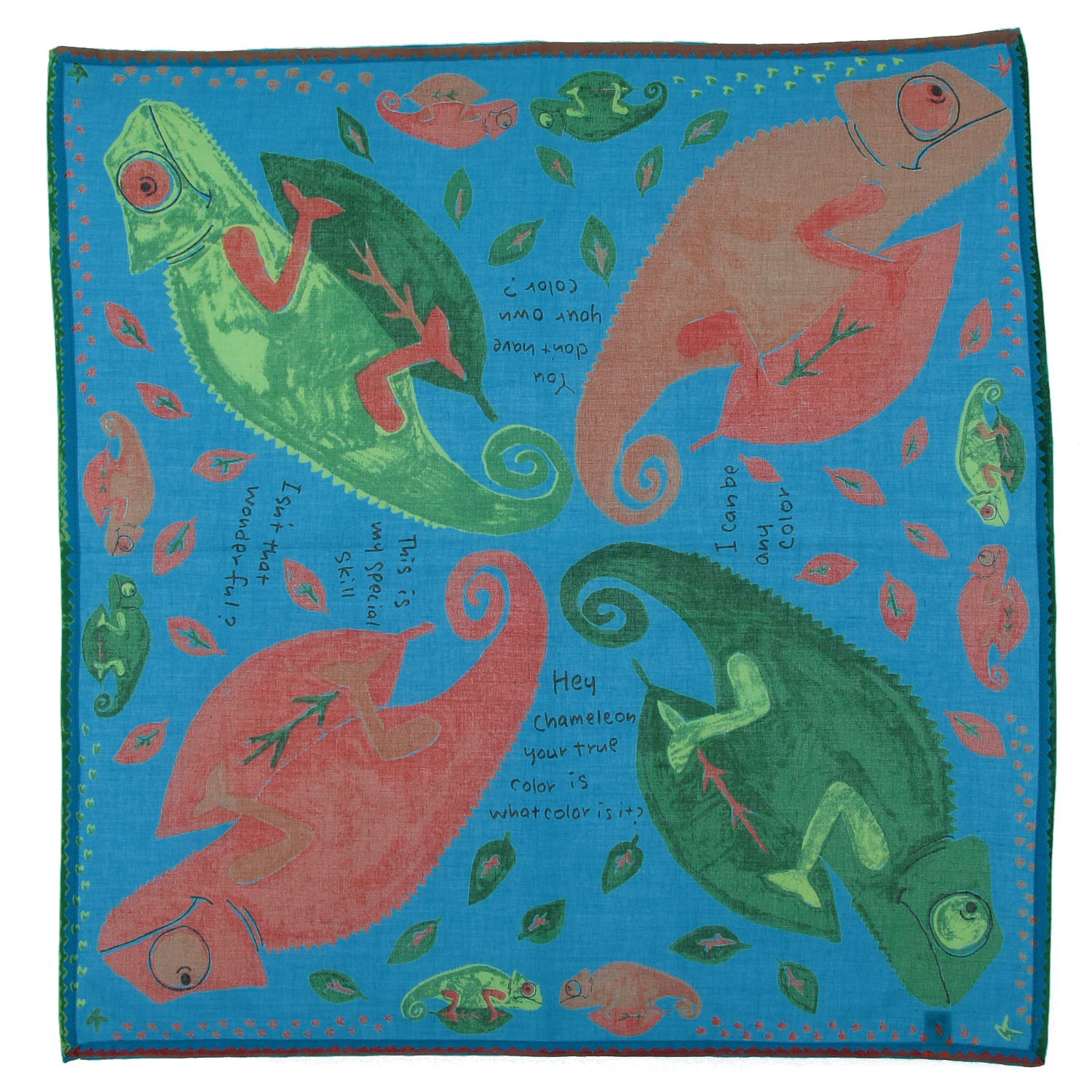 KILKI  インド綿ハンカチ カメレオン - 画像4