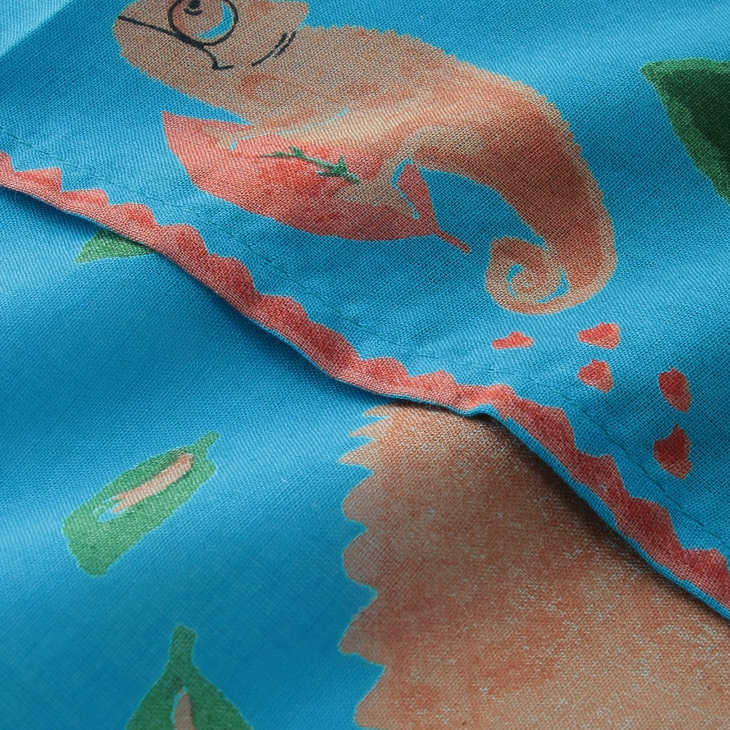 KILKI  インド綿ハンカチ カメレオン - 画像5