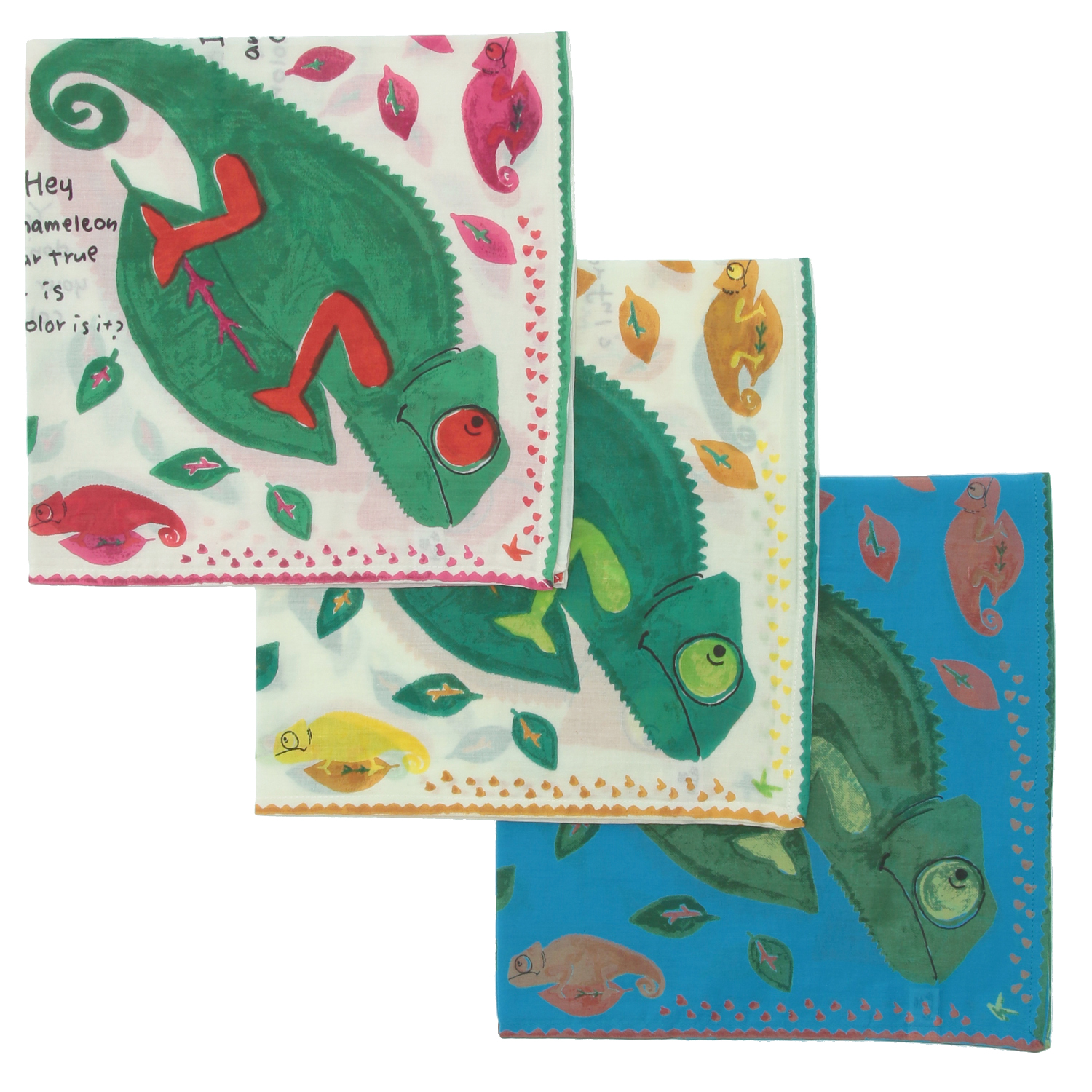 KILKI  インド綿ハンカチ カメレオン