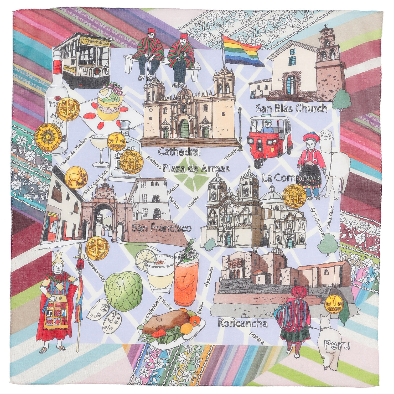 【01パリ：メーカー終了】CHIZUTABI チズタビ 58cm大判ハンカチ - 画像12