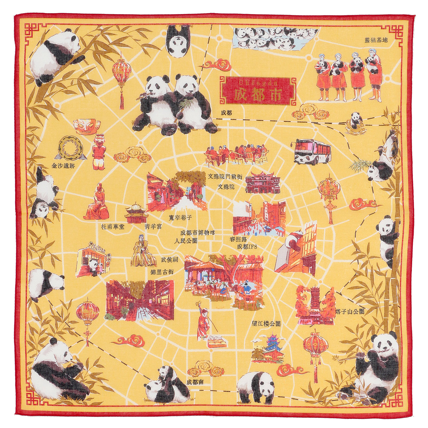 【01パリ：メーカー終了】CHIZUTABI チズタビ 58cm大判ハンカチ - 画像7