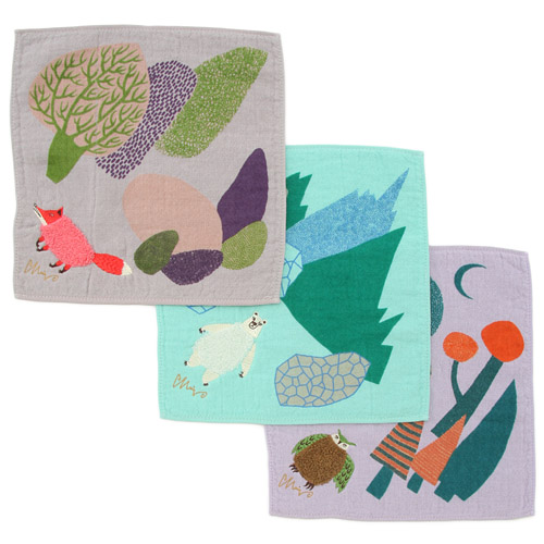 moritaMiW モコモコドウブツハンカチ - 画像1