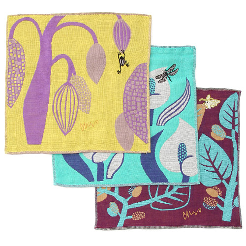 moritaMiW 3重ガーゼハンカチ - 画像1