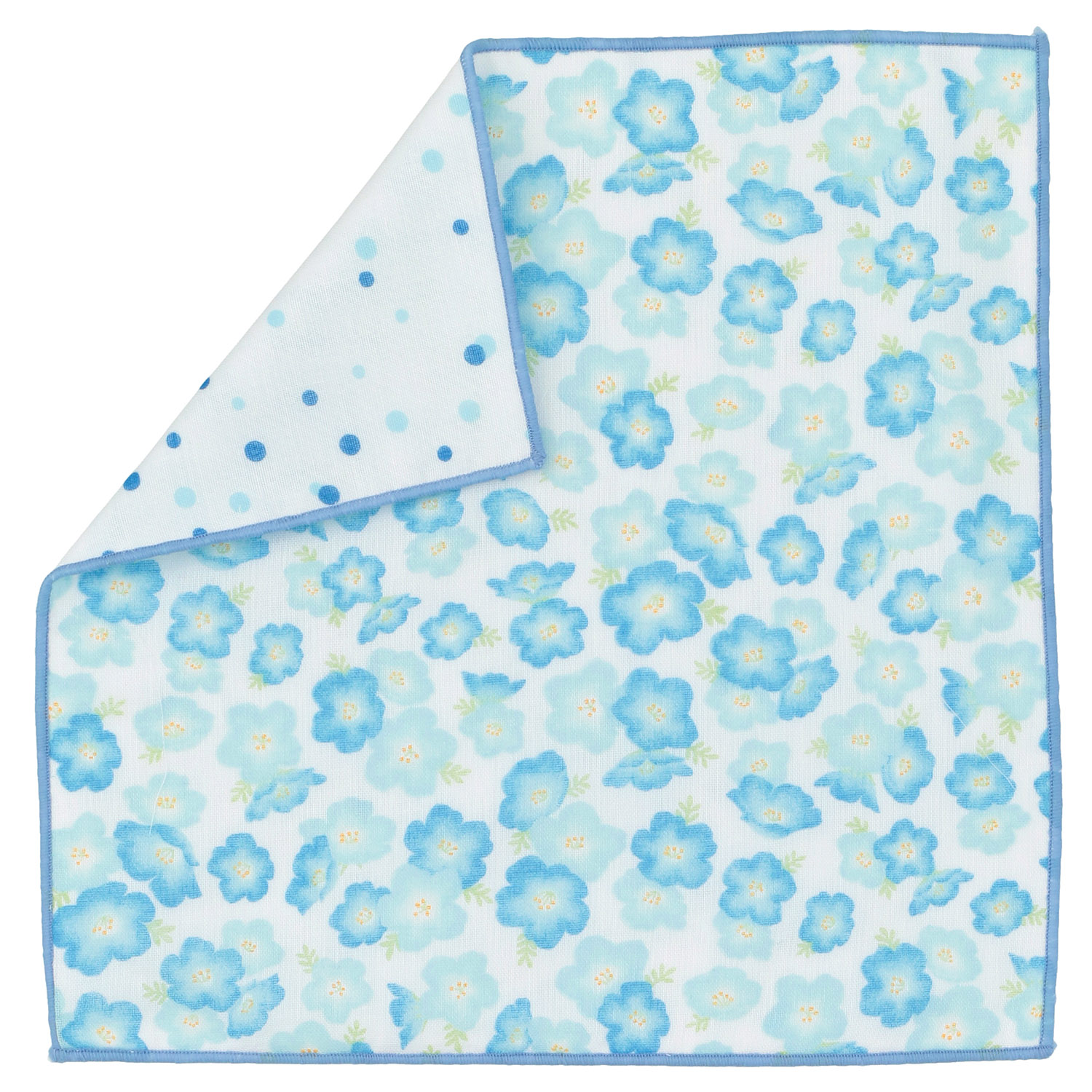 リバーシブルガーゼハンカチ ネモフィラ - 画像5