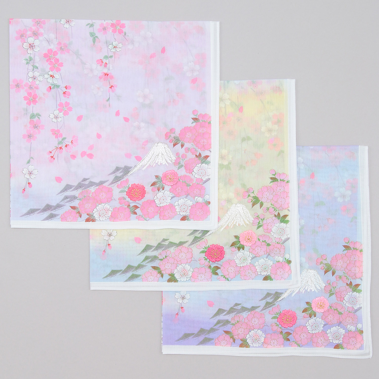 友禅刺繍 富士山