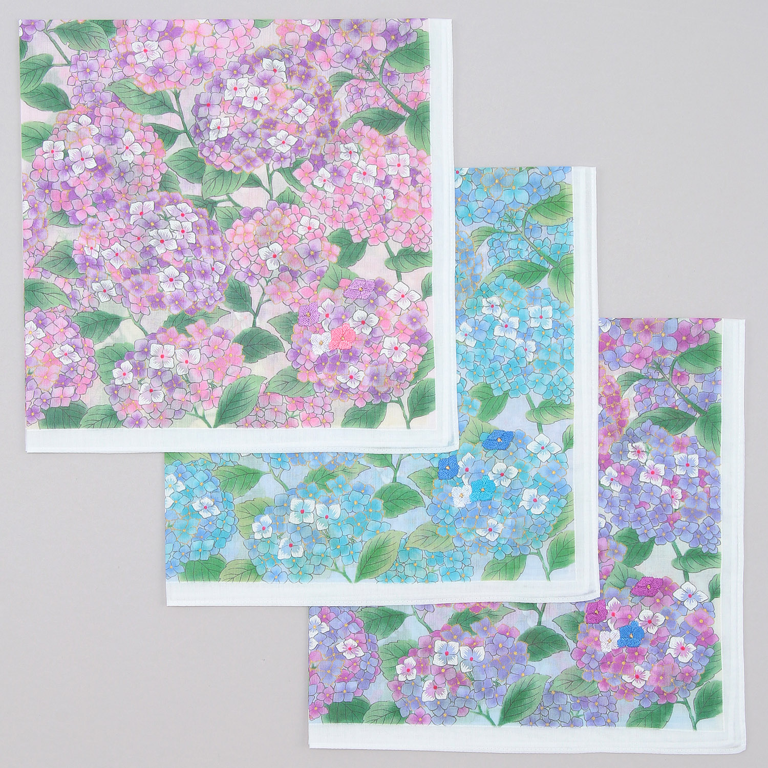 【在庫限り終了】友禅刺繍 紫陽花