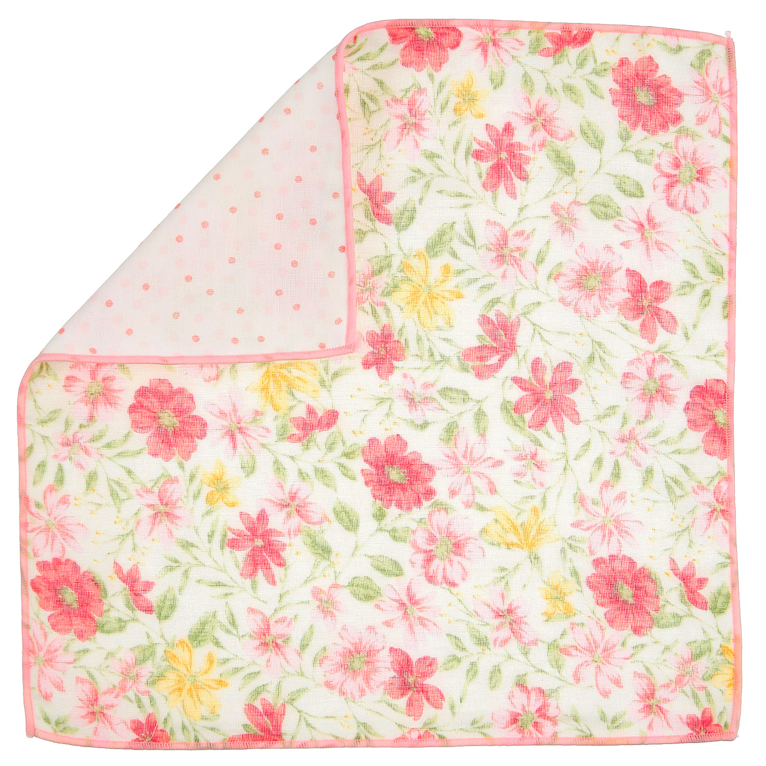 リバーシブルガーゼハンカチ フルール - 画像2