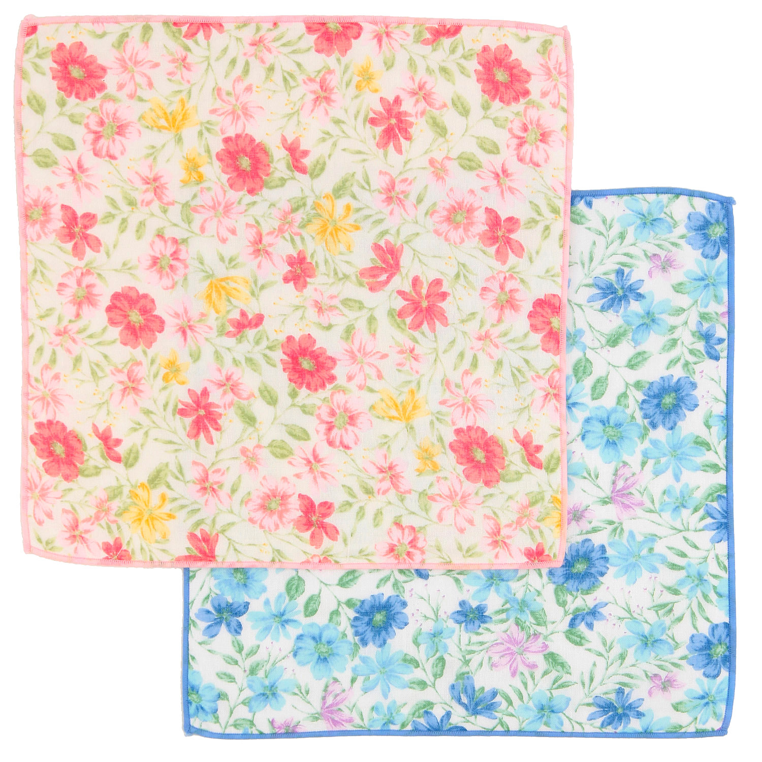 リバーシブルガーゼハンカチ フルール - 画像1