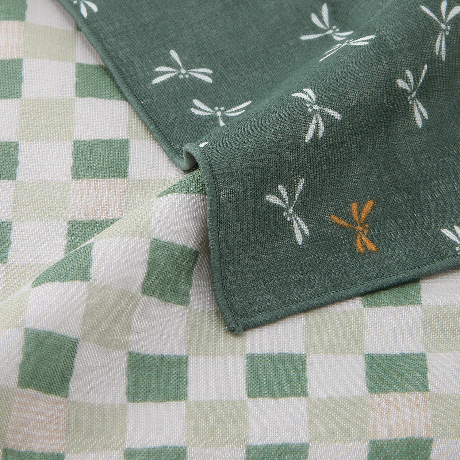 リバーシブル 6重ガーゼハンカチ トンボ - 画像4