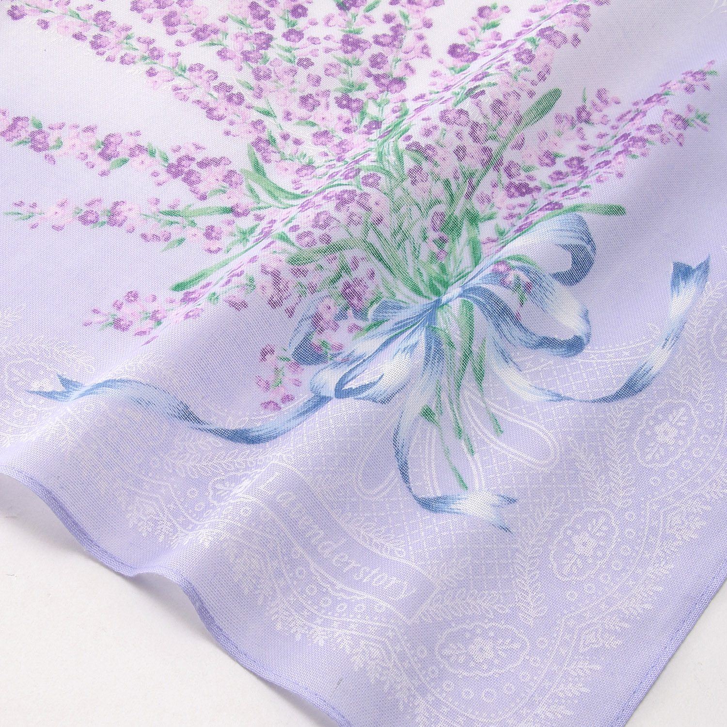 婦人大判ガーゼハンカチ ラベンダー - 画像2