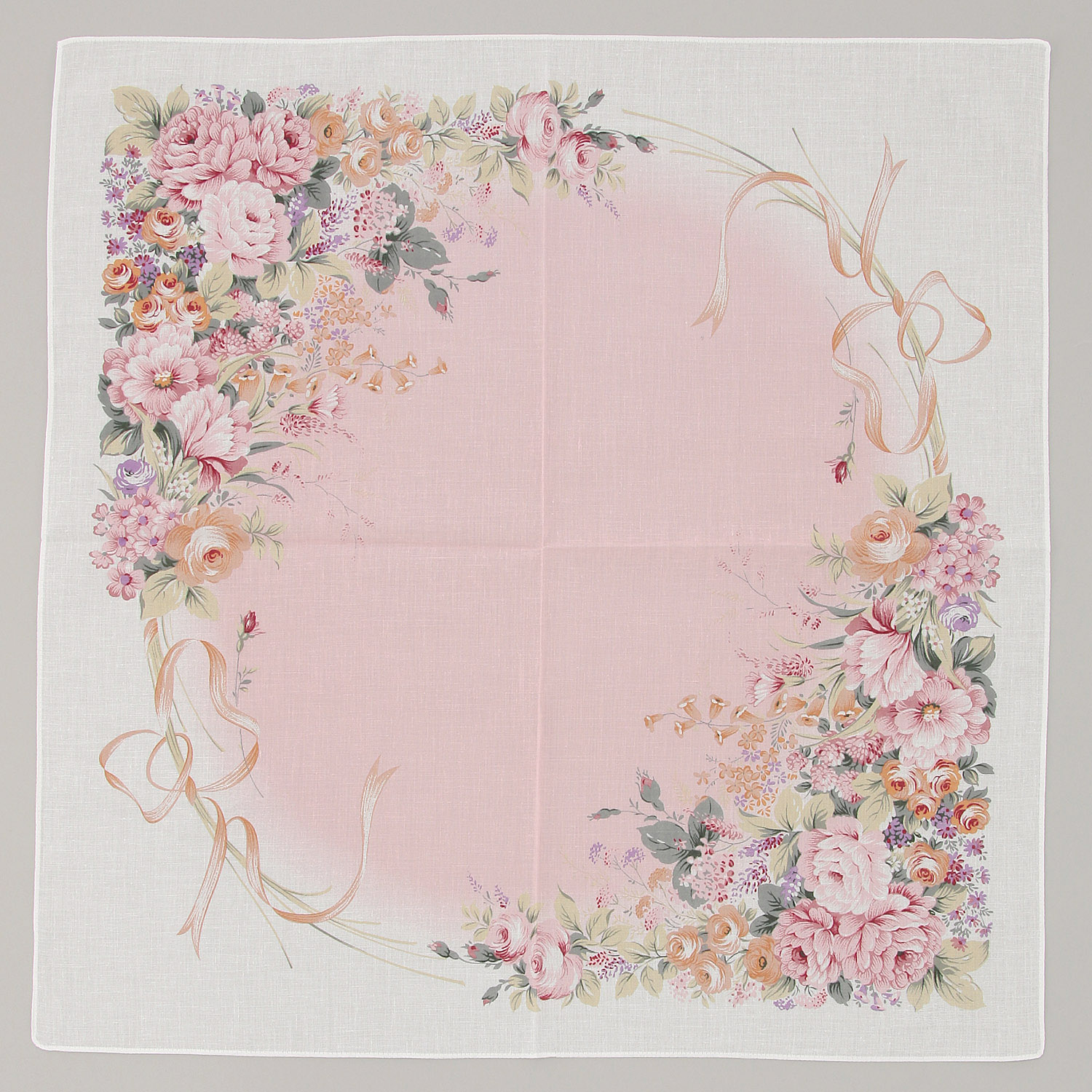 婦人大判ガーゼハンカチ バラ - 画像2