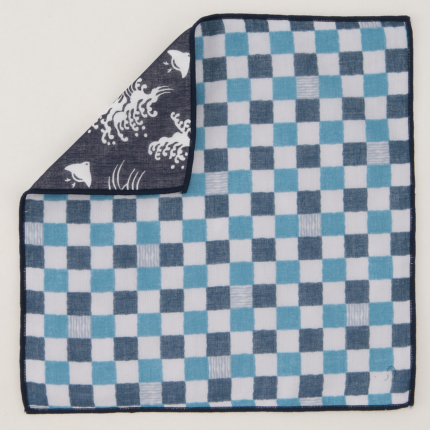 リバーシブルガーゼハンカチ 波千鳥 - 画像6