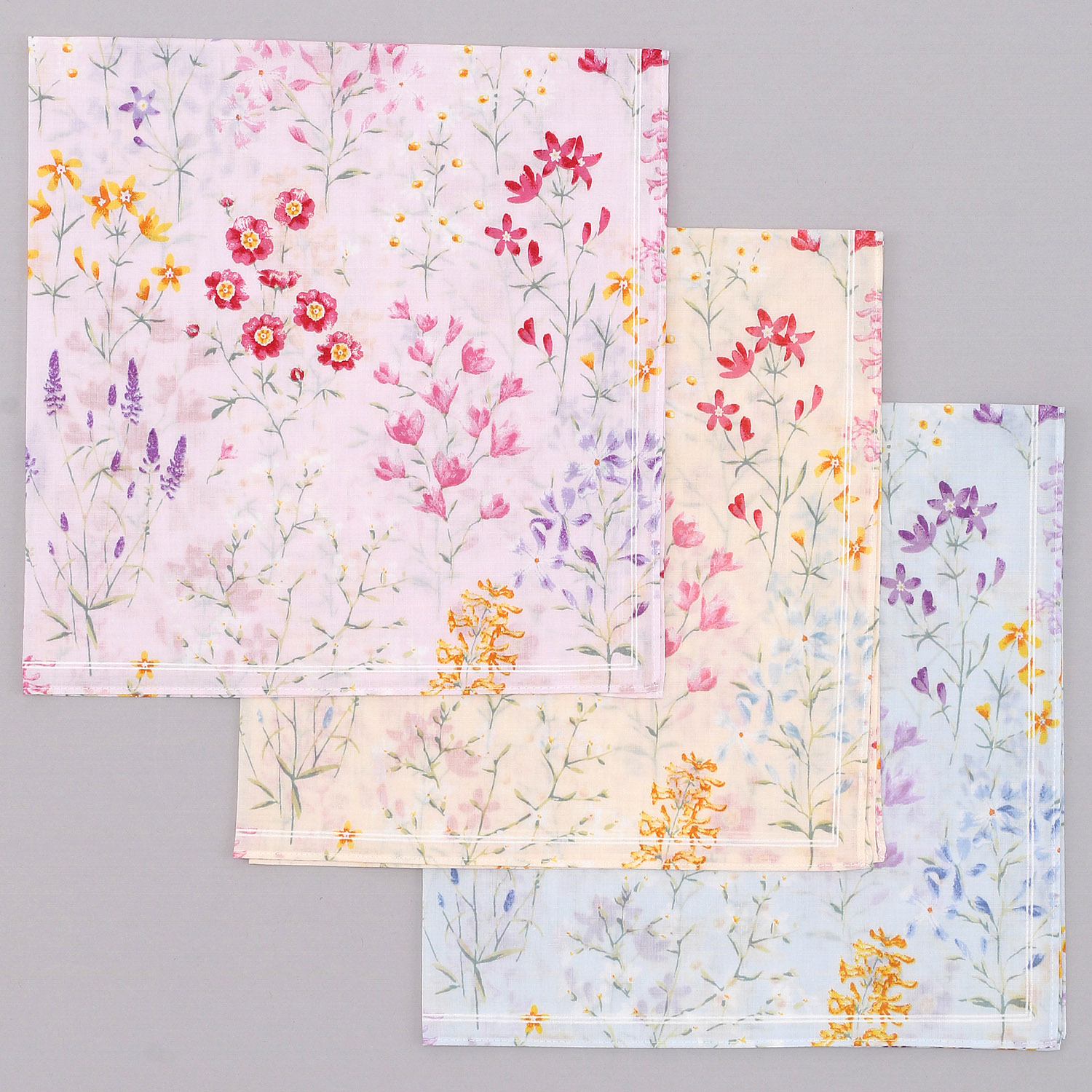 リバティフラワー婦人プリントハンカチ