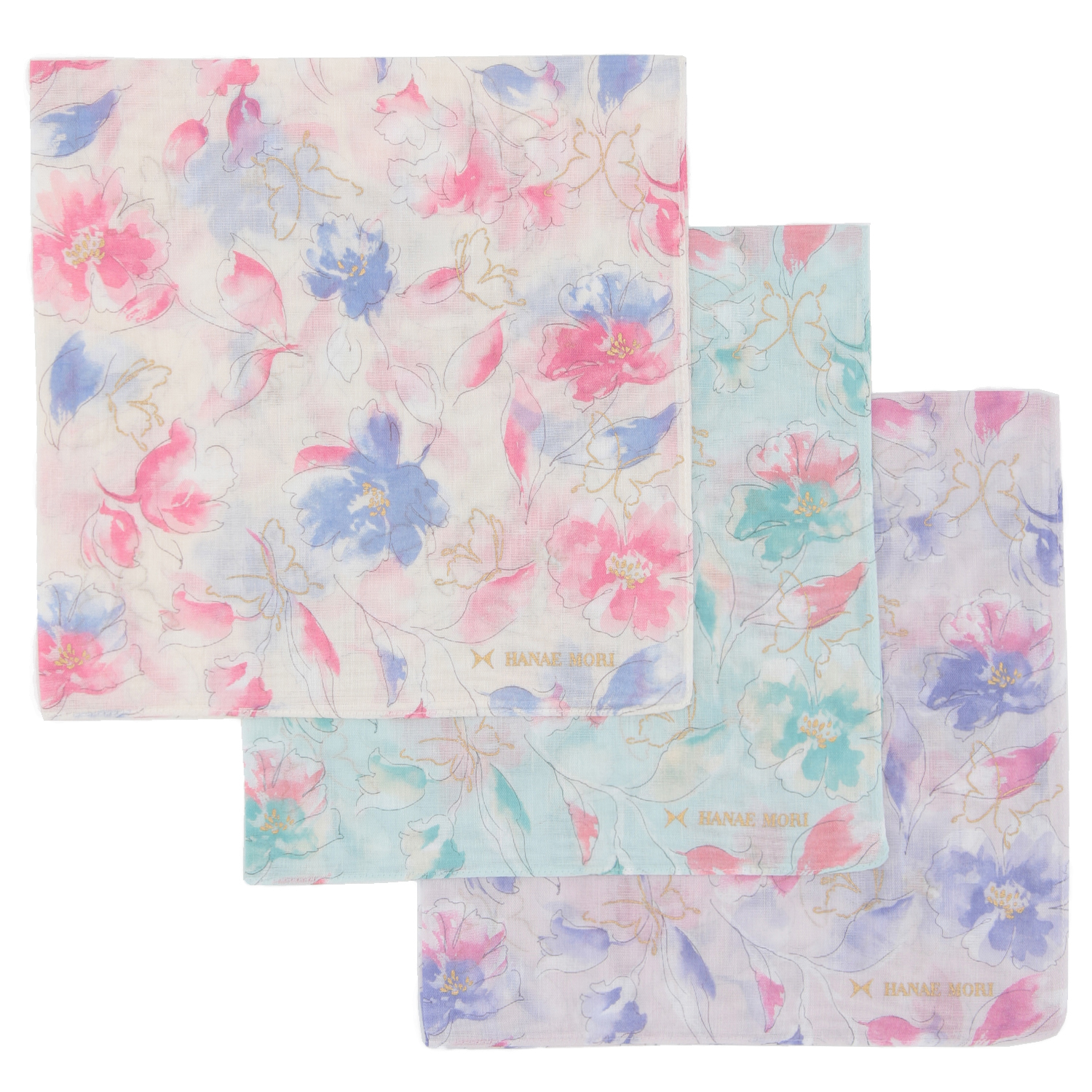 ハナエモリ ガーゼハンカチ