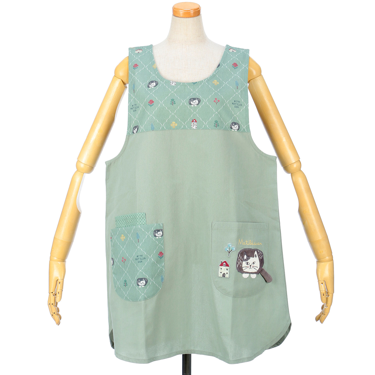 釦リボンあきエプロン - 画像3