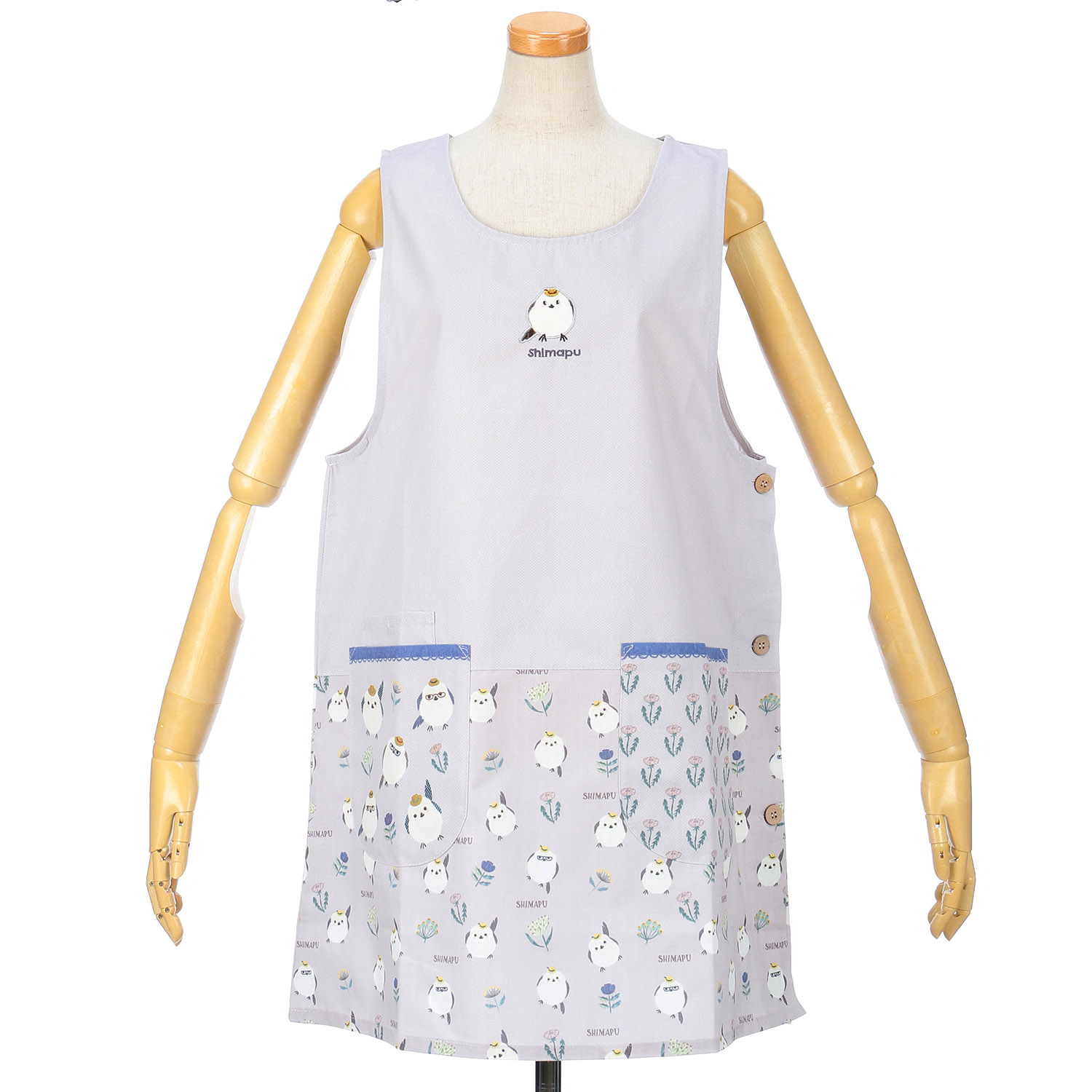 しまぷうさん 脇釦あきエプロン - 画像2