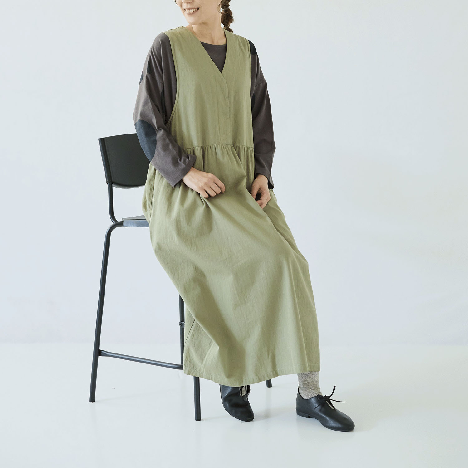 ノンノ デニム・ツイル ノースリーブワンピース - 画像15