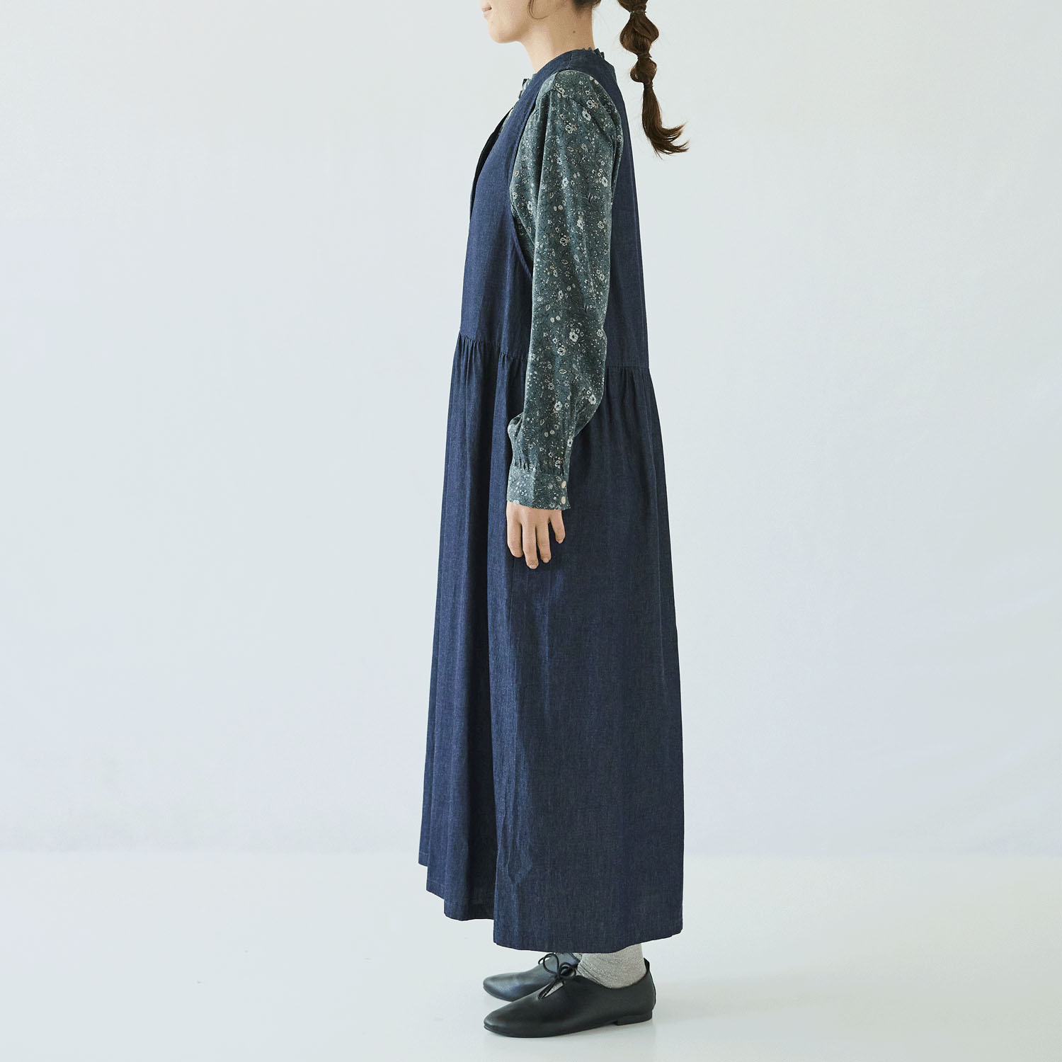 ノンノ デニム・ツイル ノースリーブワンピース - 画像18