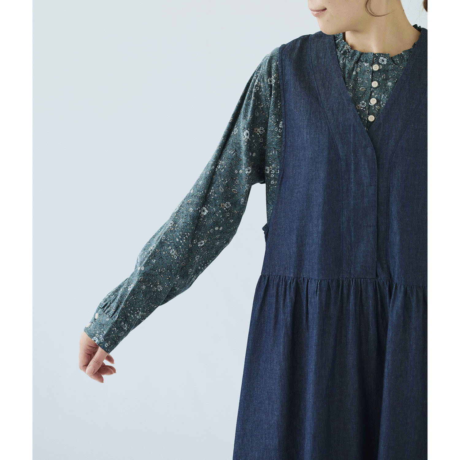 ノンノ デニム・ツイル ノースリーブワンピース - 画像20