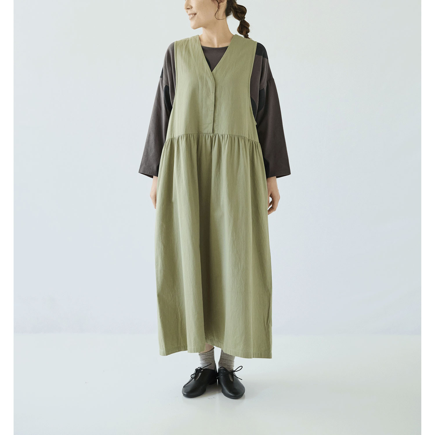 ノンノ デニム・ツイル ノースリーブワンピース - 画像10