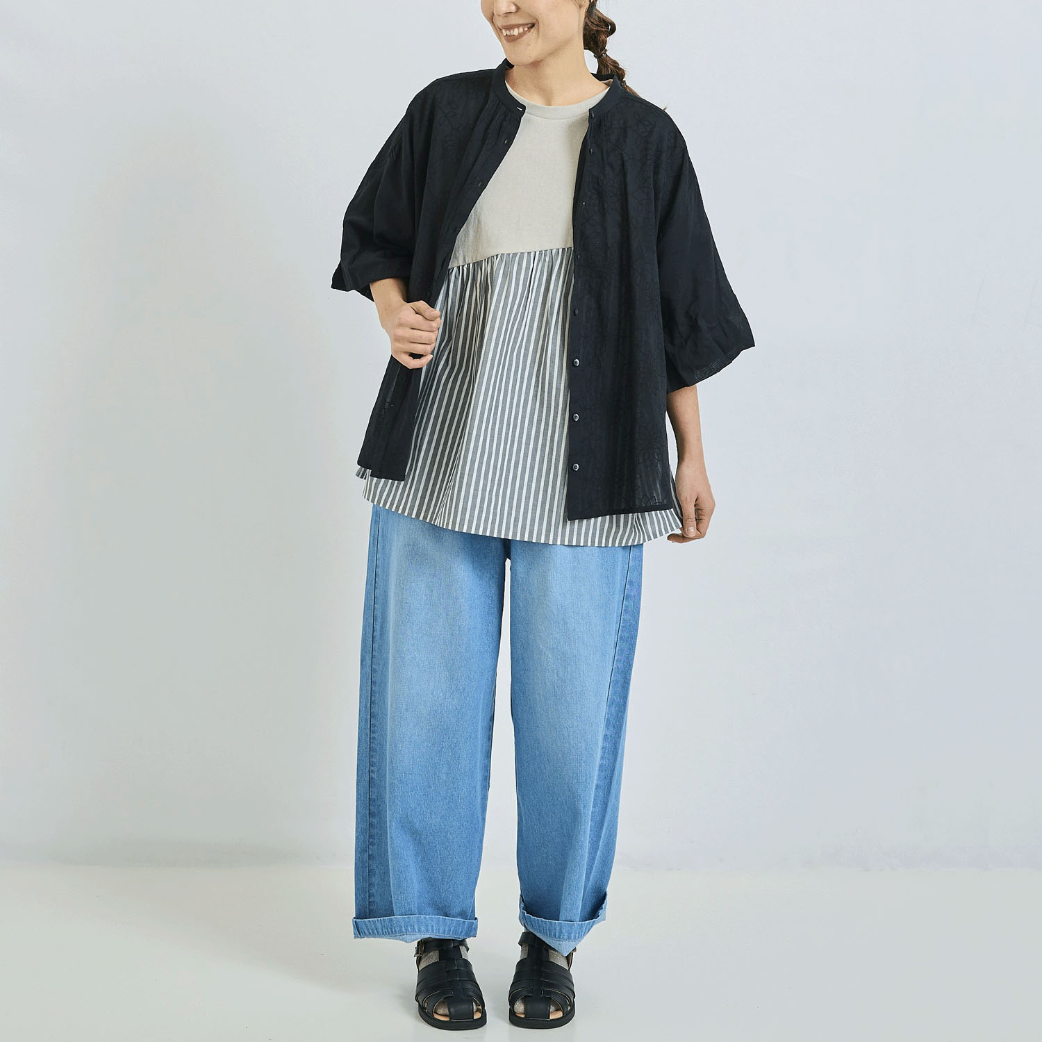 ノンノ 綿ボイルシフリー刺繍ブラウス - 画像12