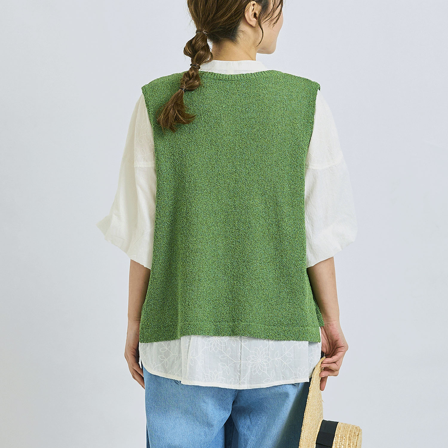 ノンノ 綿ボイルシフリー刺繍ブラウス - 画像3