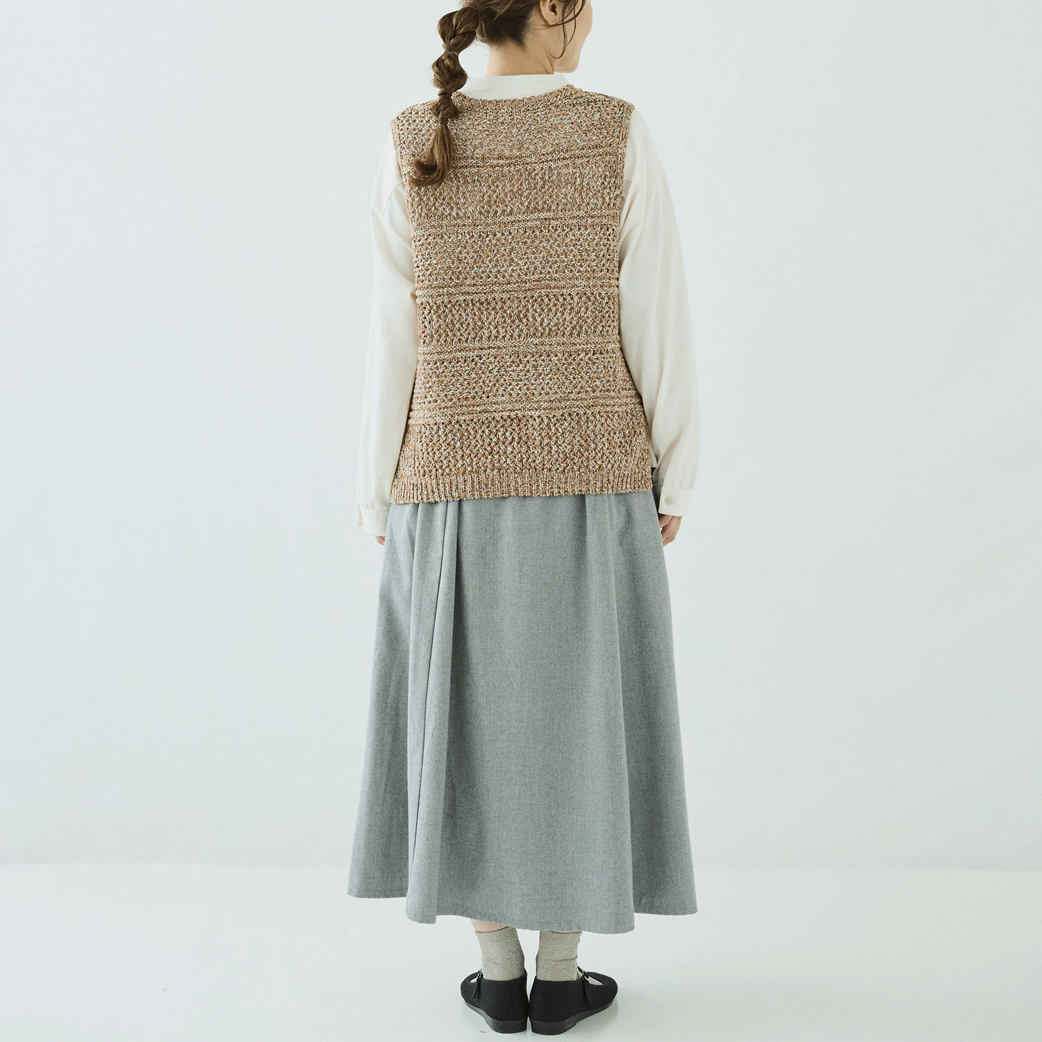 ノンノ MIXテープヤーン ニットベスト - 画像12