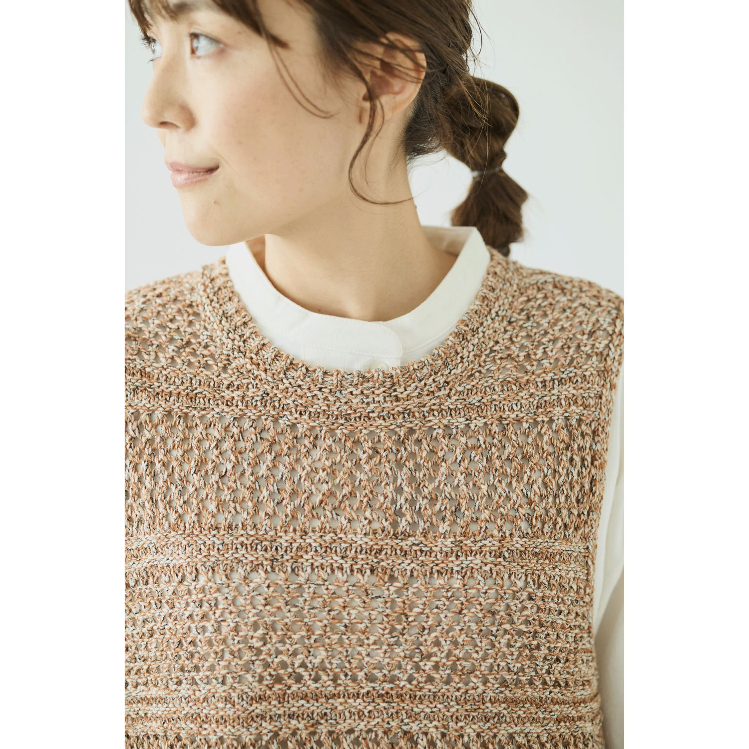 ノンノ MIXテープヤーン ニットベスト - 画像13