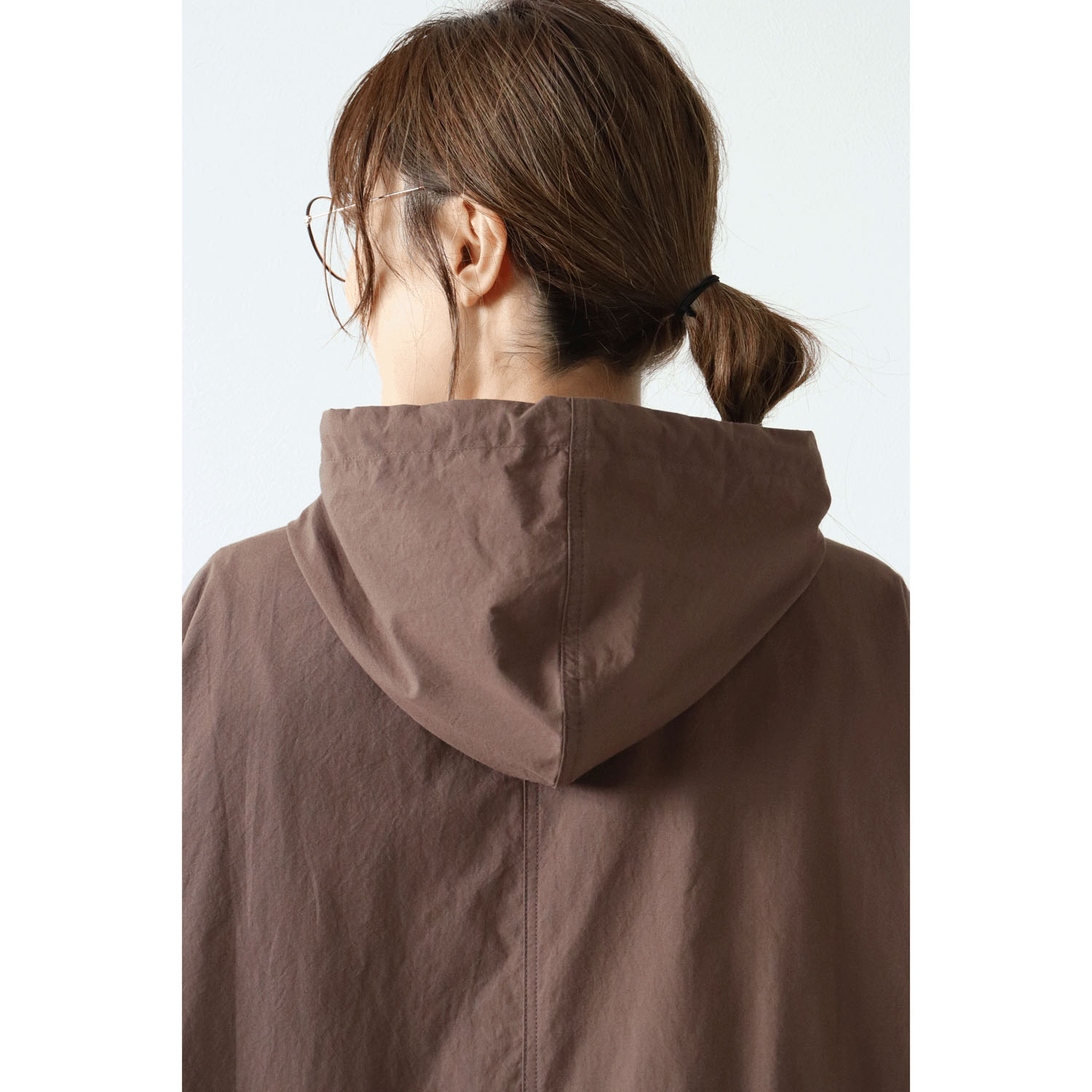 ノンノ コットンワッシャー フード付きコート - 画像4